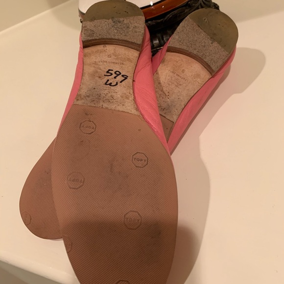 Kate Spade Classic Pink & Orange Flower Flats 9M - Picture 4 of 6